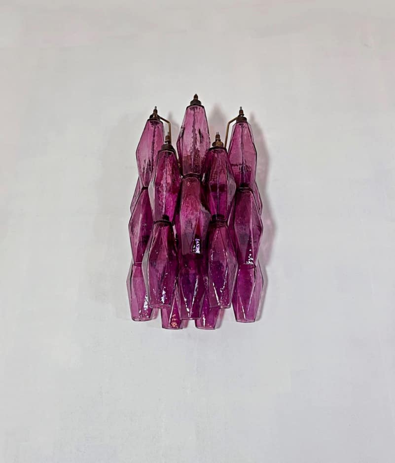 Murano vägglampa Poliedri - Ametist