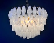 Murano takkrona Poliedri Ø68 - 111 glas - Milky White