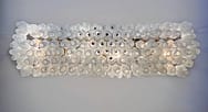 Murano takkrona Poliedri XXL 125 × 38 - 138 glas - Milky White