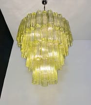 Murano takkrona Tubular Ø85 - 80 gröna glas