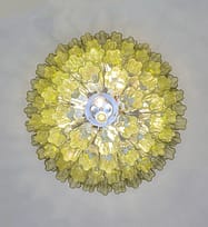 Murano takkrona Tubular Ø85 - 80 gröna glas