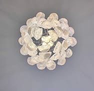 Murano takkrona Petali Ø54 - 41 glas - Milky White