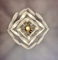 Murano takkrona Disc Ø50 - 36 iriserande glas