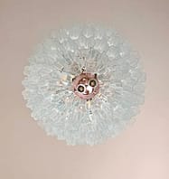 Murano takkrona Tubular Ø85 - 80 klara glas