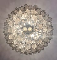 Murano takkrona Tubular Ø85 - 80 rökfärgade glas