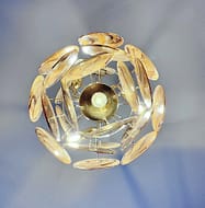 Murano takkrona Disc Ø45 - 24 glas - Amber Black