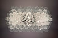 Murano takkrona Tubular 90 × 50 - 72 klara glas