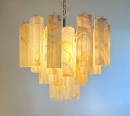 Murano takkrona Tubular Ø58 - 36 glas - Wisteria