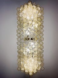 Murano takkrona Tubular 135 × 50 - 114 glas - Clear Amber