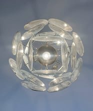 Murano takkrona Disc Ø45 - 24 glas - Dove