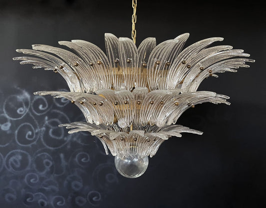 Lustre Murano Gatsby Ø100 – 104 éléments en verre transparent