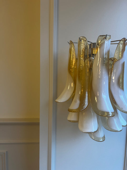 Murano wall lamp Calli Amber