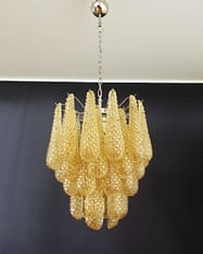 Murano takkrona Drop Ø47 - 41 bärnstensfärgade glas