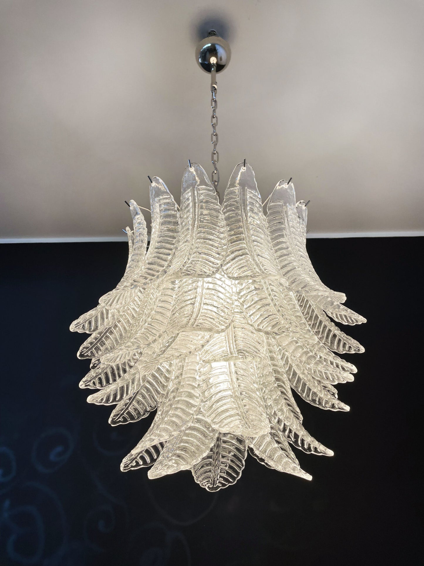 Murano chandelier Foglia Feather Ø68 - 41 glass
