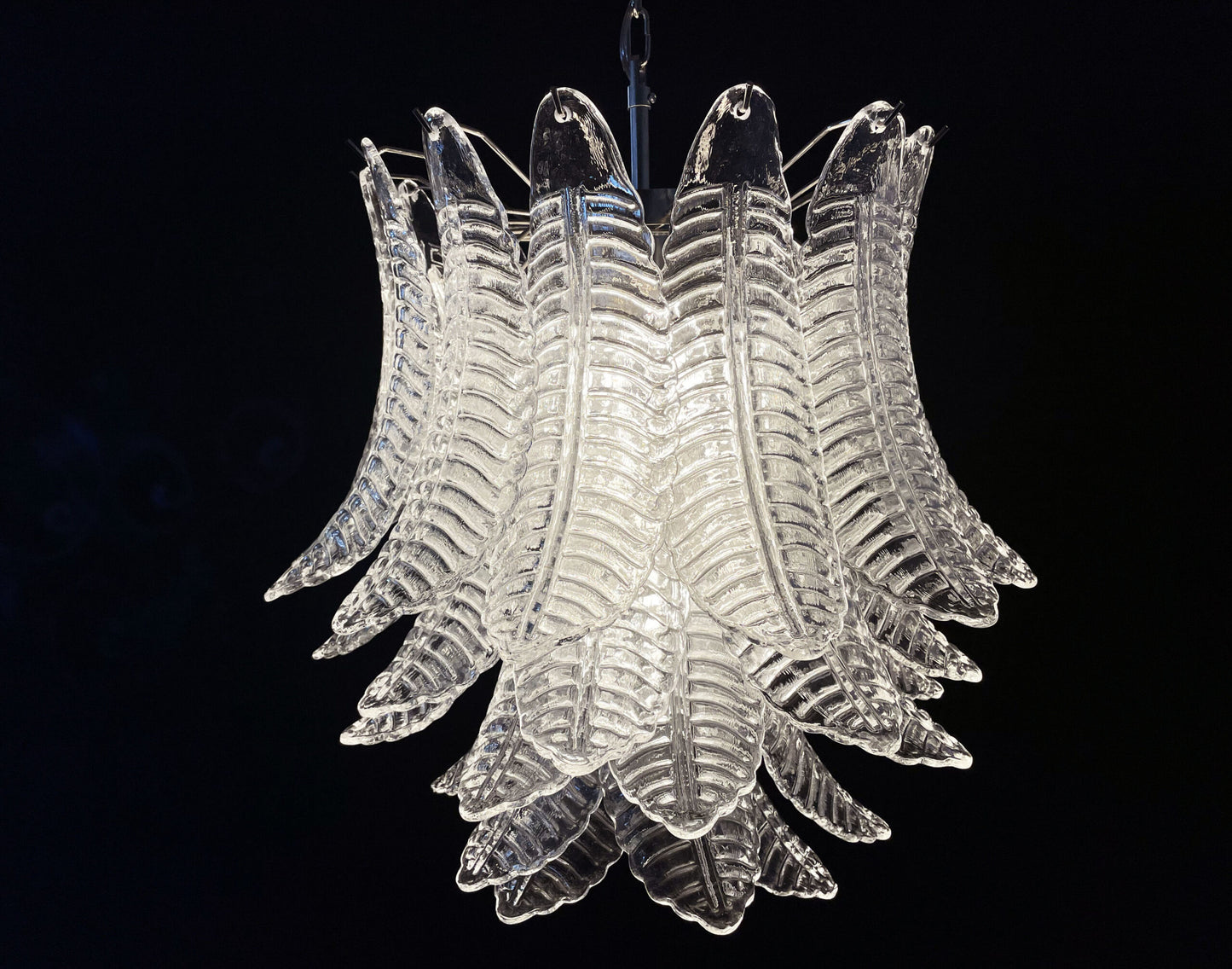 Murano chandelier Foglia Feather Ø68 - 41 glass