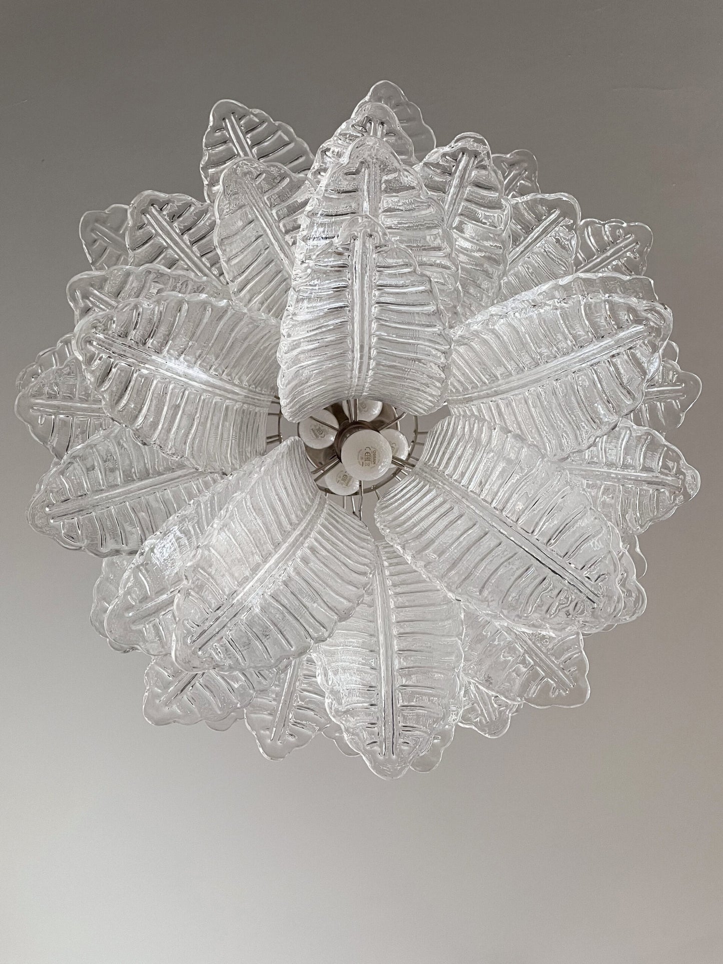 Murano chandelier Foglia Feather Ø68 - 41 glass