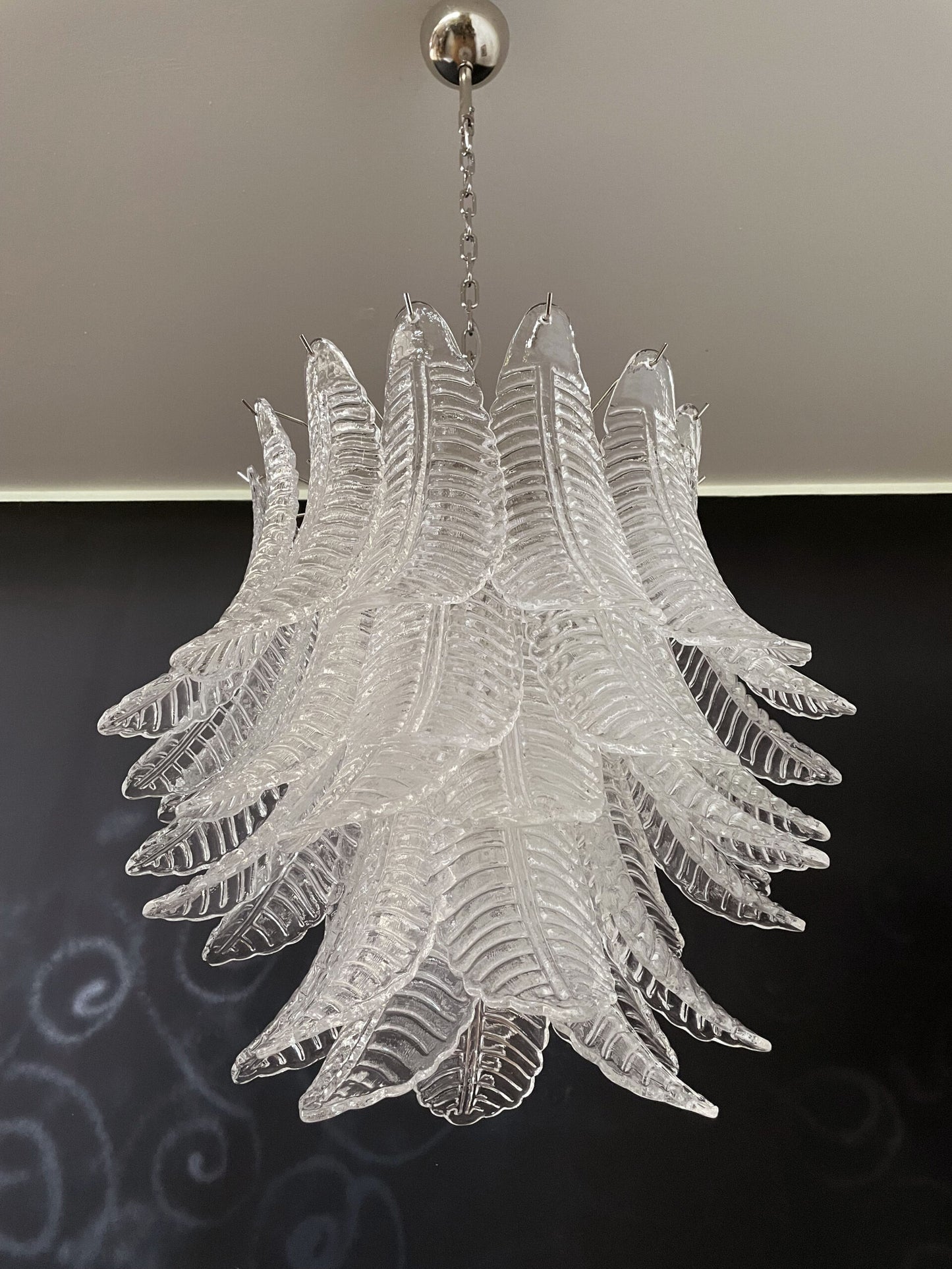 Murano chandelier Foglia Feather Ø68 - 41 glass