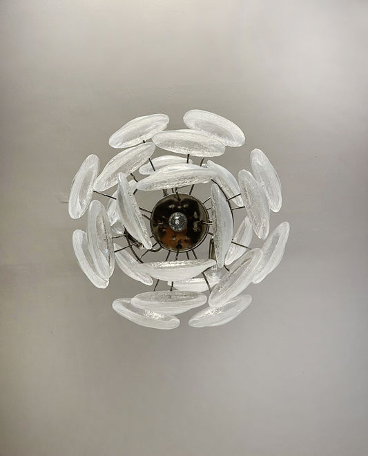 Murano chandelier Lattimo Mazzega Ø48 - 23 glasses