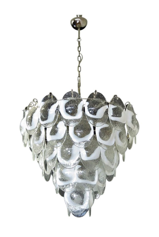 Murano chandelier Lattimo Mazzega Ø75 - 51 glass