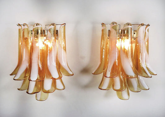 Murano wall lamp Calli Amber