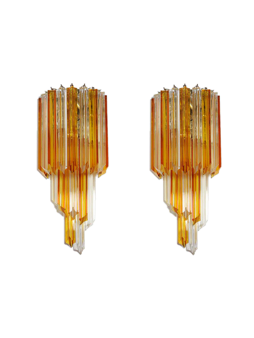 Wall lamp Prisma Spiral Amber