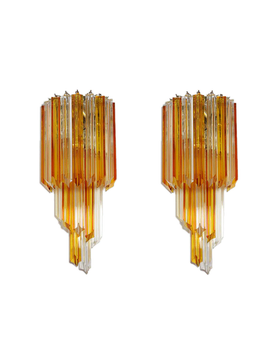 Wall lamp Prisma Spiral Amber